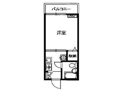 プラーフ西山(1K/2階)の間取り写真