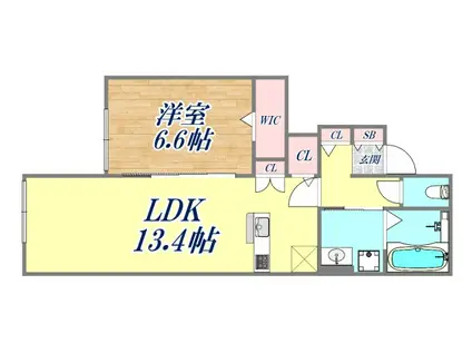 メゾンド・メルヴェーユ須磨(1LDK/1階)の間取り写真