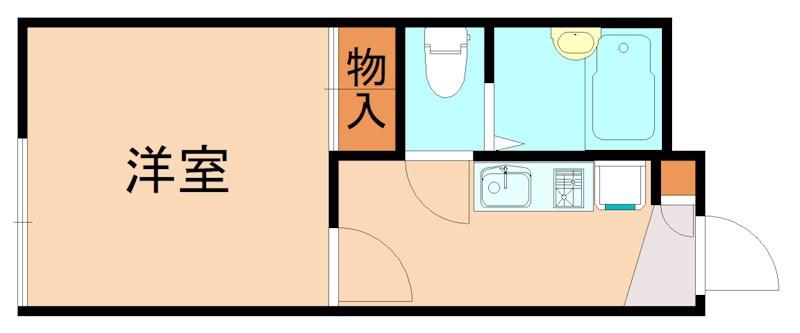 レオパレスくろばる(1K/2階)の間取り写真