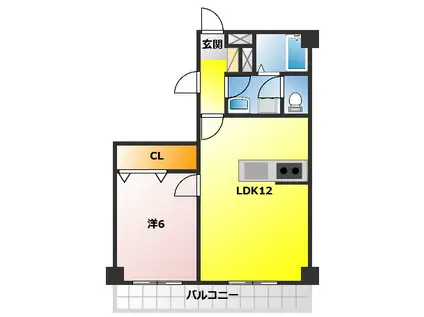パールエミネンス(2LDK/4階)の間取り写真