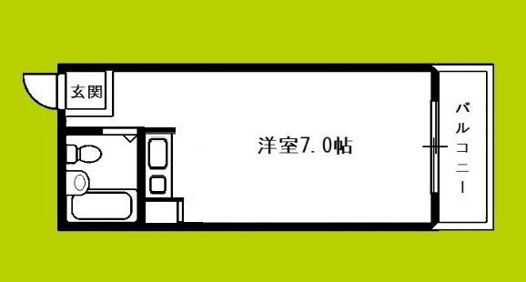 タウンハウス大阪西(ワンルーム/5階)の間取り写真