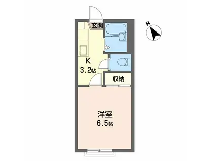 アークヒルズ東山(1K/2階)の間取り写真