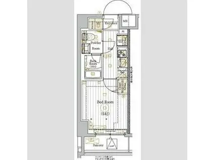 MAXIV川口青木(1K/6階)の間取り写真