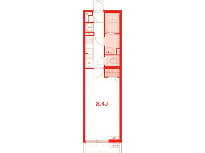 リブリ・AQUAMARINE 横須賀(1K/3階)の間取り写真