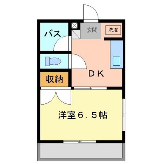 グレースK(1K/1階)の間取り写真
