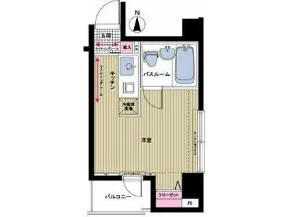 フェニックス西新宿5丁目弐番館(ワンルーム/3階)の間取り写真