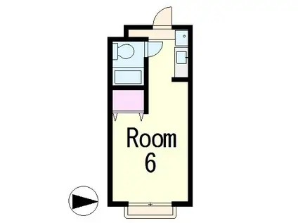 ジョイフル草津(1K/3階)の間取り写真