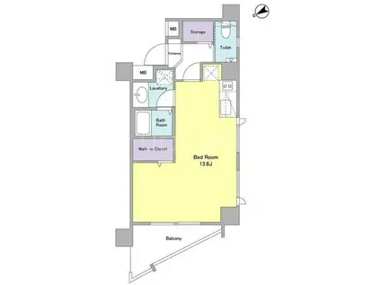 スタイリオ下丸子(ワンルーム/2階)の間取り写真