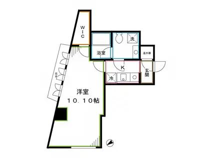 桃園パークマンション(1K/3階)の間取り写真