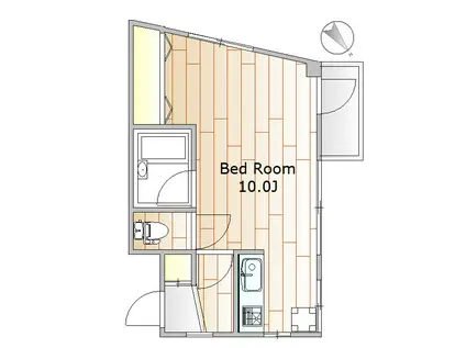 ヴァンヴェール学芸大(ワンルーム/4階)の間取り写真