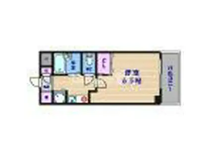 カーサ山城(1K/2階)の間取り写真