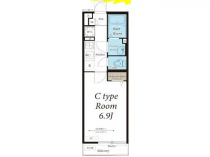 リブリ・パルク朝日町(1K/2階)の間取り写真