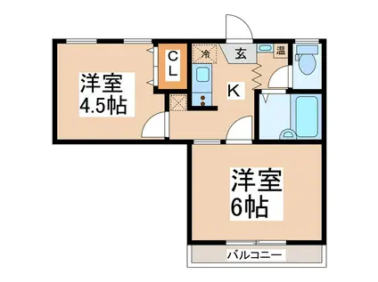 スイングN3(2K/2階)の間取り写真