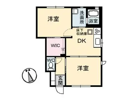 グランメール20(2DK/1階)の間取り写真