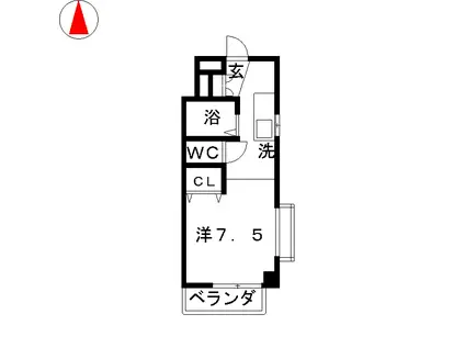 ソーシャルハイム(1K/2階)の間取り写真