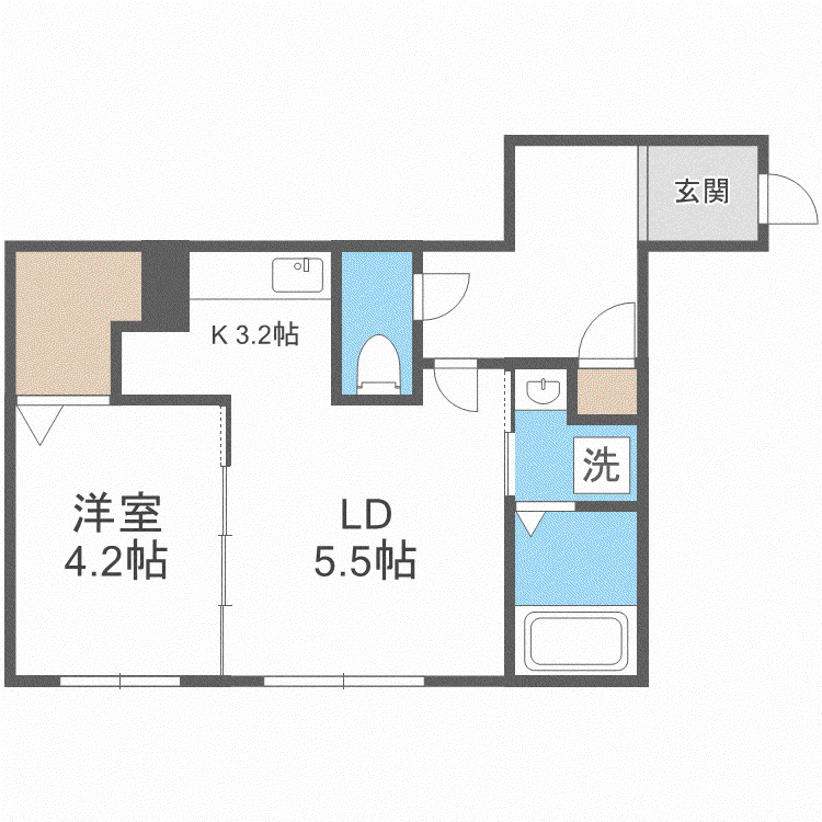 FUTABA SQUARE琴似(1LDK/4階)の間取り写真