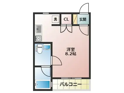 YSCOURT(ワンルーム/2階)の間取り写真