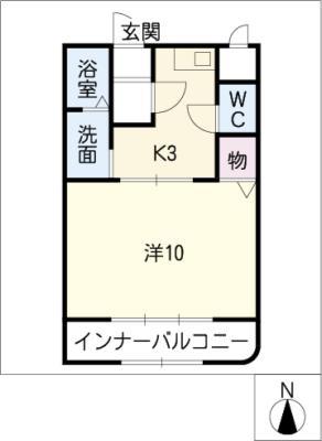 MSグランデージ(1K/1階)の間取り写真