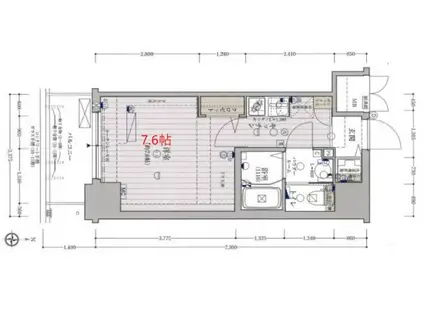レジュールアッシュ難波MINAMI(1K/7階)の間取り写真