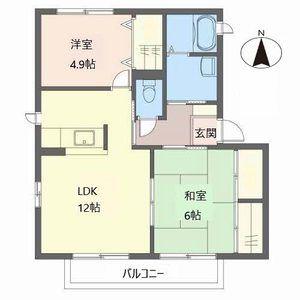 メゾン プランドールA(2LDK/1階)の間取り写真