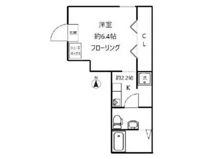 パティオ・デ本郷(ワンルーム/1階)の間取り写真