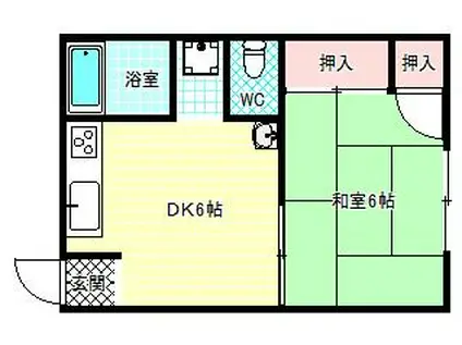 小谷ハイツ(1DK/1階)の間取り写真
