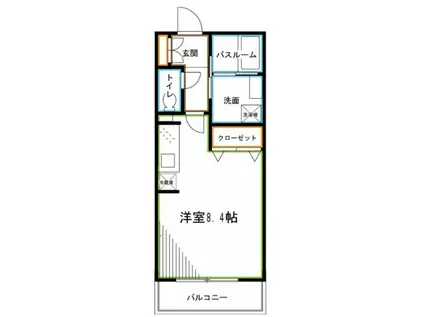 エスタジオ荻窪(ワンルーム/4階)の間取り写真