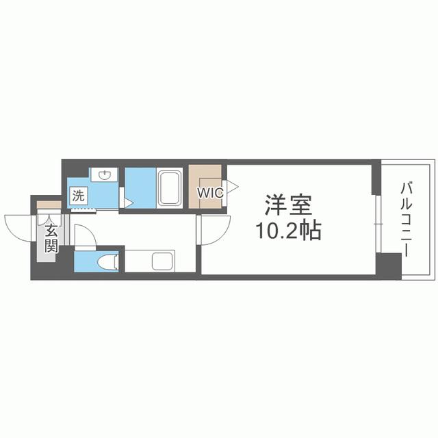 リヴェルナ平尾(1K/7階)の間取り写真