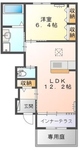サニーコート(1LDK/1階)の間取り写真