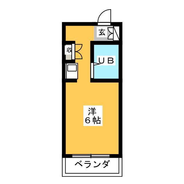 ウェーブ(ワンルーム/2階)の間取り写真