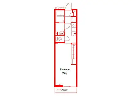 金沢八景NSコート(1K/2階)の間取り写真