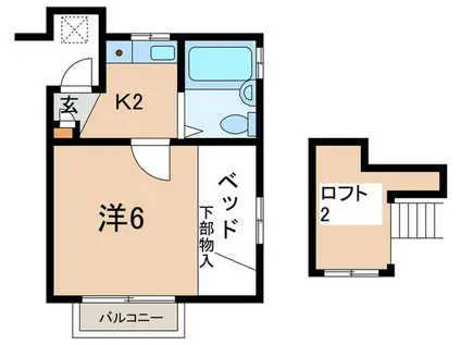 ハイツSTC1(1K/2階)の間取り写真