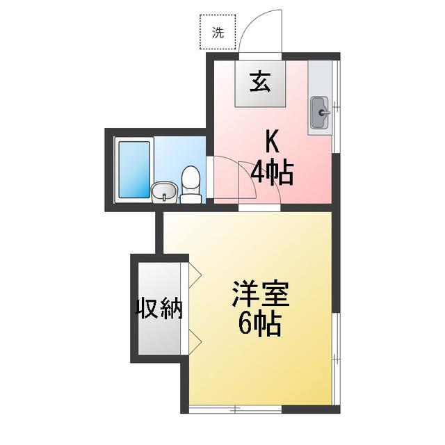 木内コーポ(1DK/2階)の間取り写真