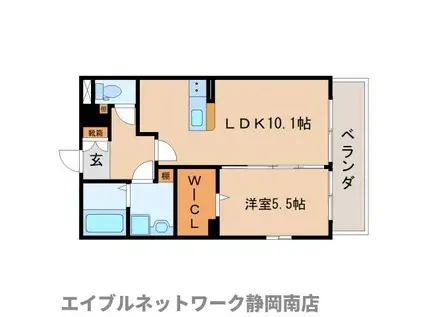 アルカディア(1LDK/4階)の間取り写真