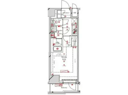 アルテカーサプレスト北千住(1K/5階)の間取り写真