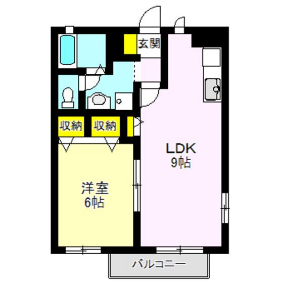プラネット(1LDK/1階)の間取り写真