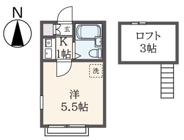 VW宮前2(ワンルーム/1階)の間取り写真