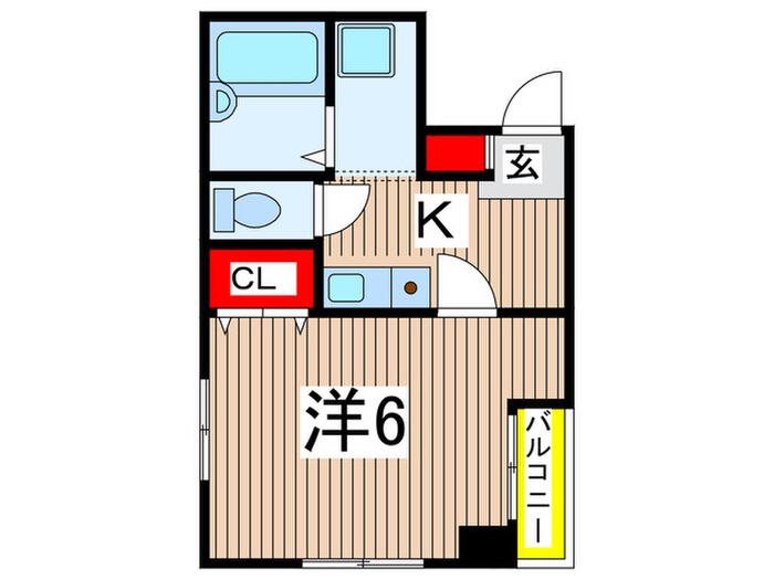 FS COURT 津田沼(1K/3階)の間取り写真