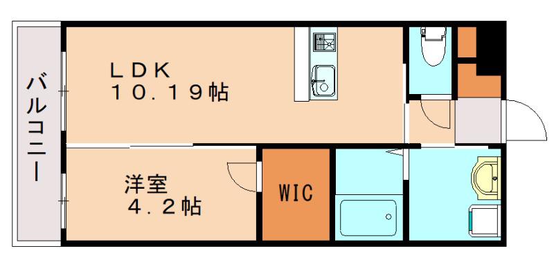 デーメーテール(1LDK/1階)の間取り写真