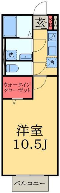 リヴィエール(1K/1階)の間取り写真