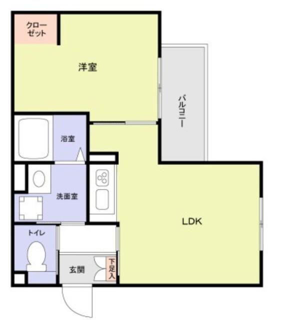 マンションシバガミ(1LDK/3階)の間取り写真