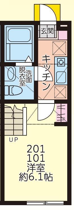 セルフィ(1K/2階)の間取り写真