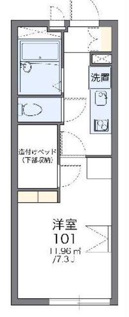 レオパレスKOTOE(1K/3階)の間取り写真