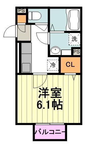 ソレーユくにたち(1K/1階)の間取り写真