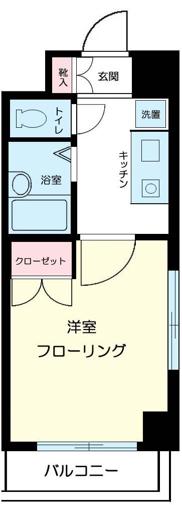 プレール天王洲アイル(1K/3階)の間取り写真