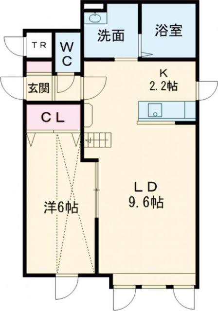 カローレ(1LDK/2階)の間取り写真
