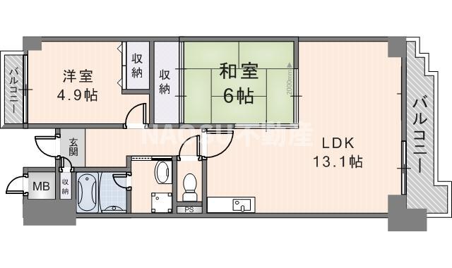 SOCIA SUPERIOR(2LDK/10階)の間取り写真