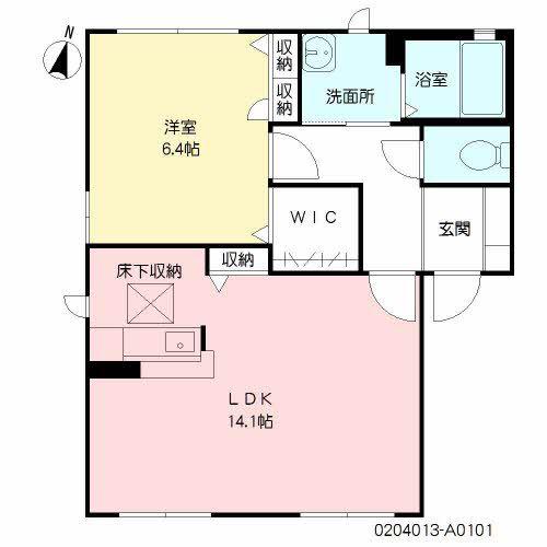 エルアインス本町(1LDK/1階)の間取り写真
