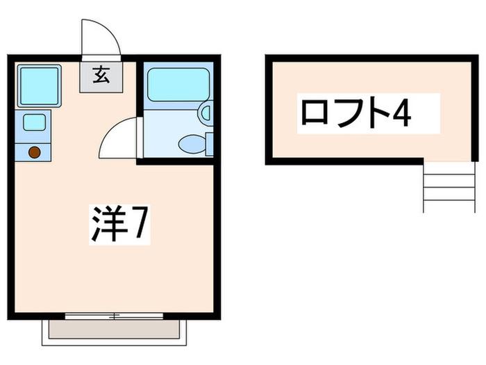 エコウィズ羽沢(ワンルーム/2階)の間取り写真
