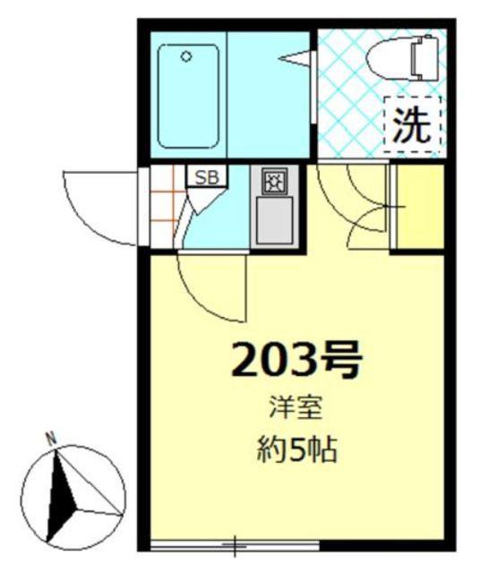 リバージュ千住大橋(1K/2階)の間取り写真